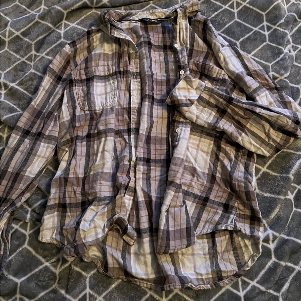 White and Grey Flannel